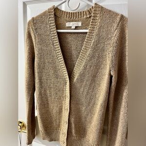 LOFT Cardigan; Color: Camel; Size: S